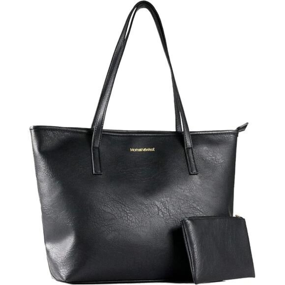 Tote Bags Vegan Leather Purses and Handbags for Women 1a-black - Picture 1 of 6